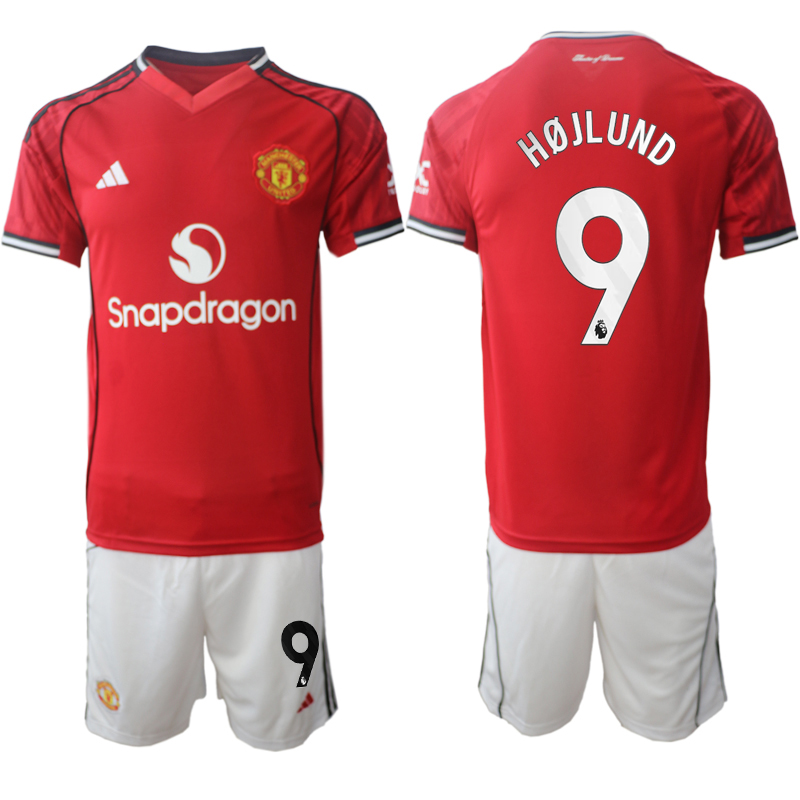 Men 2025-2026 Club Manchester United home Red #9 Soccer Jerseys